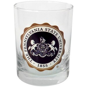 rocks glass with The Pennsylvania State University Seal